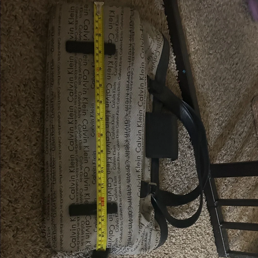 Rare vintage Y2K Calvin Klein bag canavas and black leather